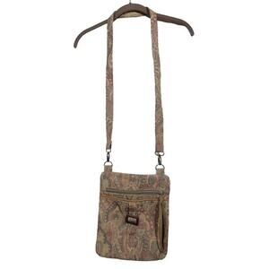 Handmade Tapestry Purse Small Tan Floral Crossbody Bag Women's 